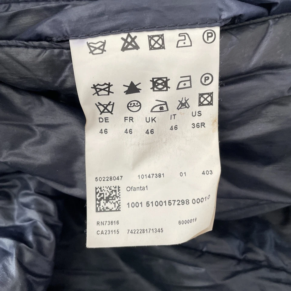 Vintage Hugo Boss Orange Peacoat Mens 36R Gray Tweed Thermore Wool Blend Jacket - Image 4 of 4