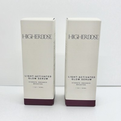 2 PACK HigherDOSE Red Light Face Mask Serum Light Activated Glow Serum 1 oz NEW