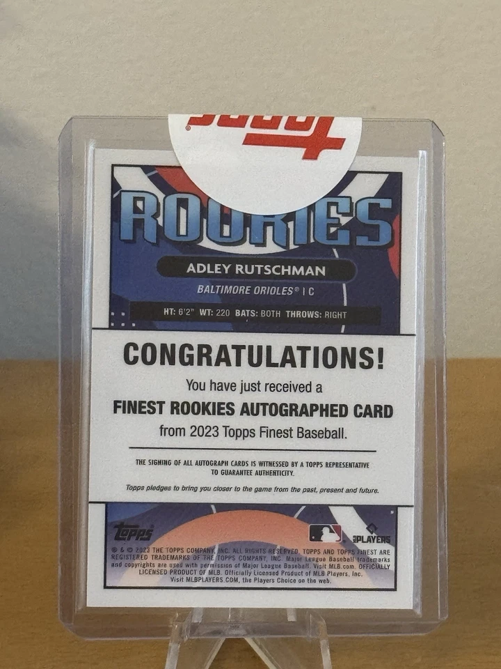 Adley Rutschman 2023 Topps Finest Rookie Auto - Image 3 of 3