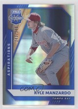 2021 Panini Elite Extra Edition Aspirations Blue 243/249 Kyle Manzardo #63 0c2