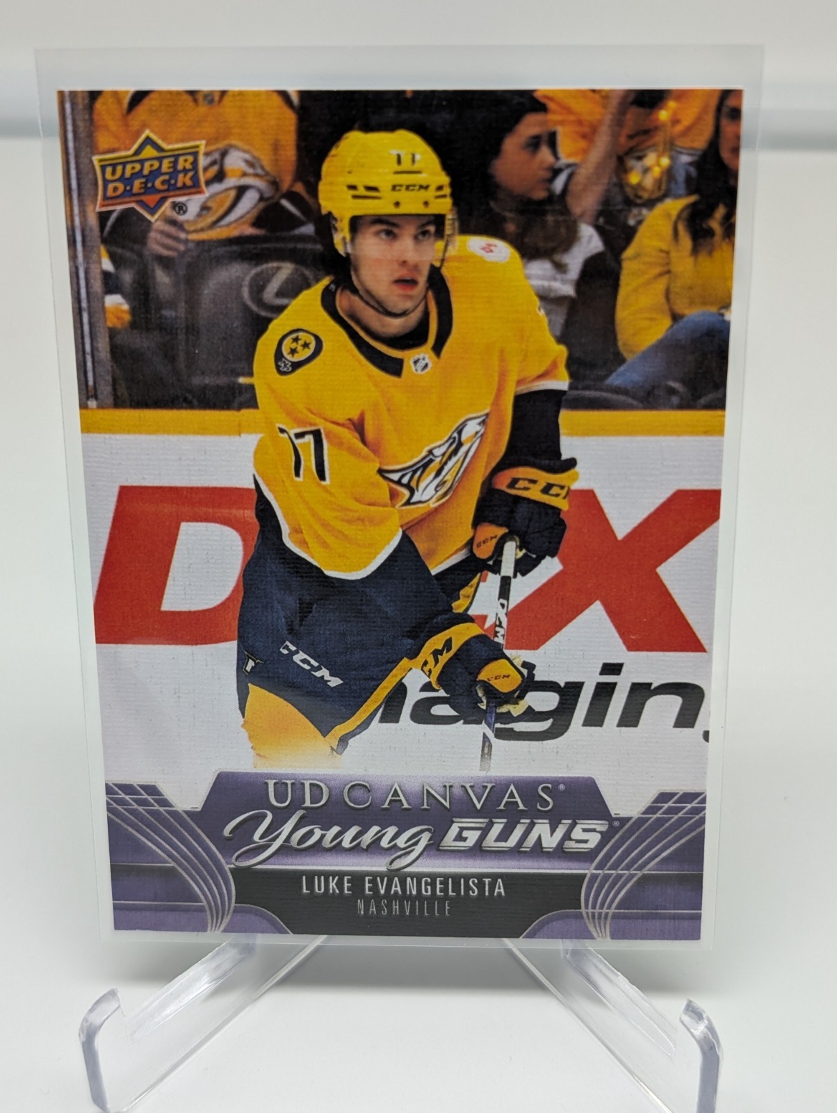 2023-24 Upper Deck Series 1 #C108 Luke Evangelista Young Guns Canvas Predators