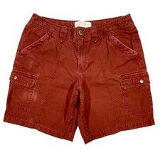 Eddie Bauer Brown Ripstop Cotton Utility Cargo Shorts Womens 8 Hiking Outdoor