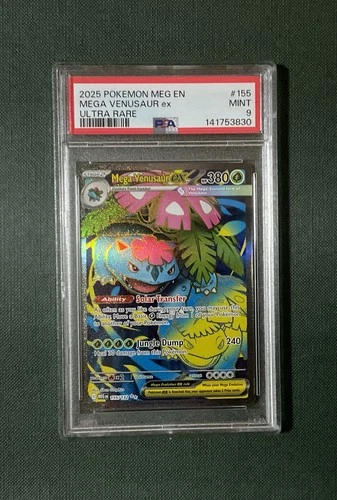 Pokemon Mega Venusaur ex 155/132 Me01: Mega Evolution Holo PSA Mint 9