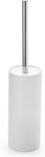 Matt White Ceramic Toilet Brush and Holder Set Durable Bristles Non Scratch To