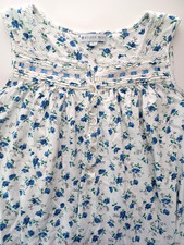 Eileen West Floral Nightgown Large Boho Ballet Cottagecore Lace Ribbon Trim Trad