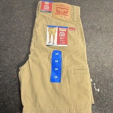Levi's Boys Cargo Shorts 12 Harvest Gold Cotton Comfort Stretch Adjustable Waist