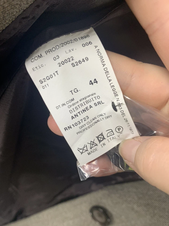 Blazer Emporio Armani Mujer Lana Virgen Botón Delantero Manga Larga Chaqueta Talla 10 Foto 4 de 4