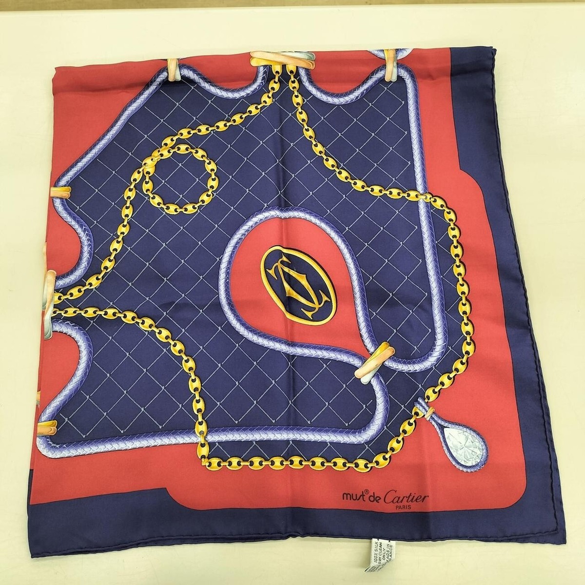 Cartier Square Scarf Silk 100% made in france From japan | eBay