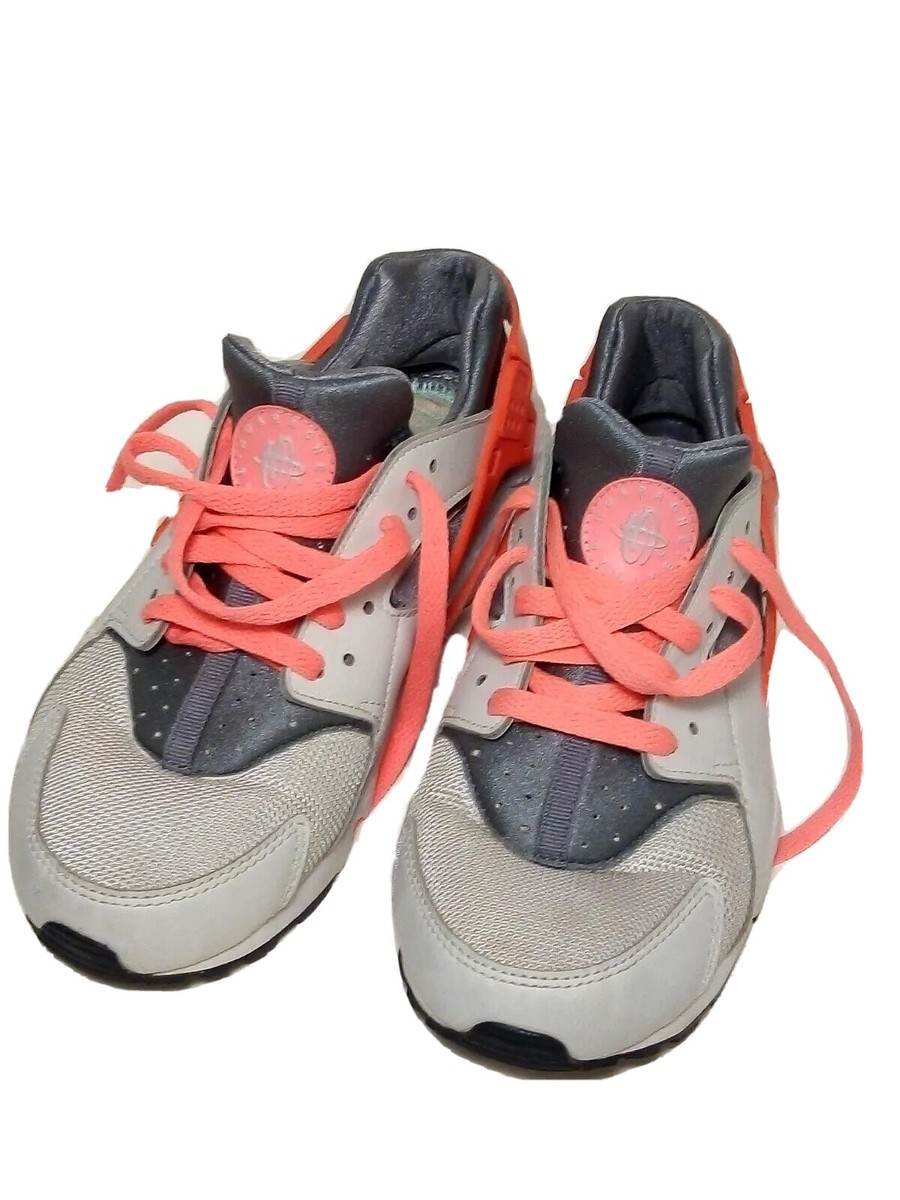 nike huarache grey orange