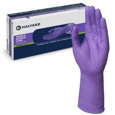 10 Boxes HD HALYARD Purple Nitrile-Xtra Exam Gloves, Powder-Free (VAT Included)