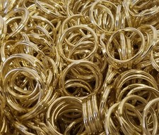 100 pcs Gold Brass Plated Steel 7/8" Split Key Rings Jewelry Findings Crafts