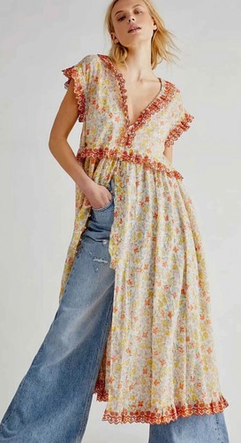 Free People Milania Floral Midi Dress in Size S