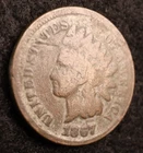 1867 Indian Head Cent - Better Early Date in Series - Good Condition(#LW01-001)