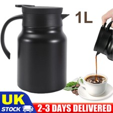 1Litre Thermal Coffee Carafe Stainless Steel Insulated Flask Vacuum Jug Teapot