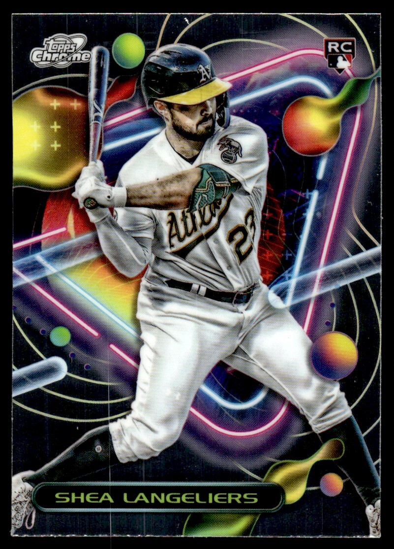 2023 Topps Chrome Cosmic Base Shea Langeliers Rookie Oakland Athletics #51