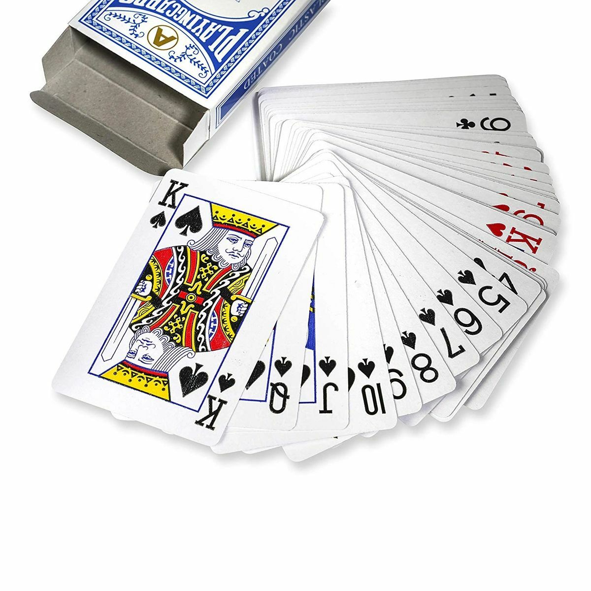 1 Set Blue PVC Waterproof Playing Cards - Reusable Plastic Poker Cards For Family Games