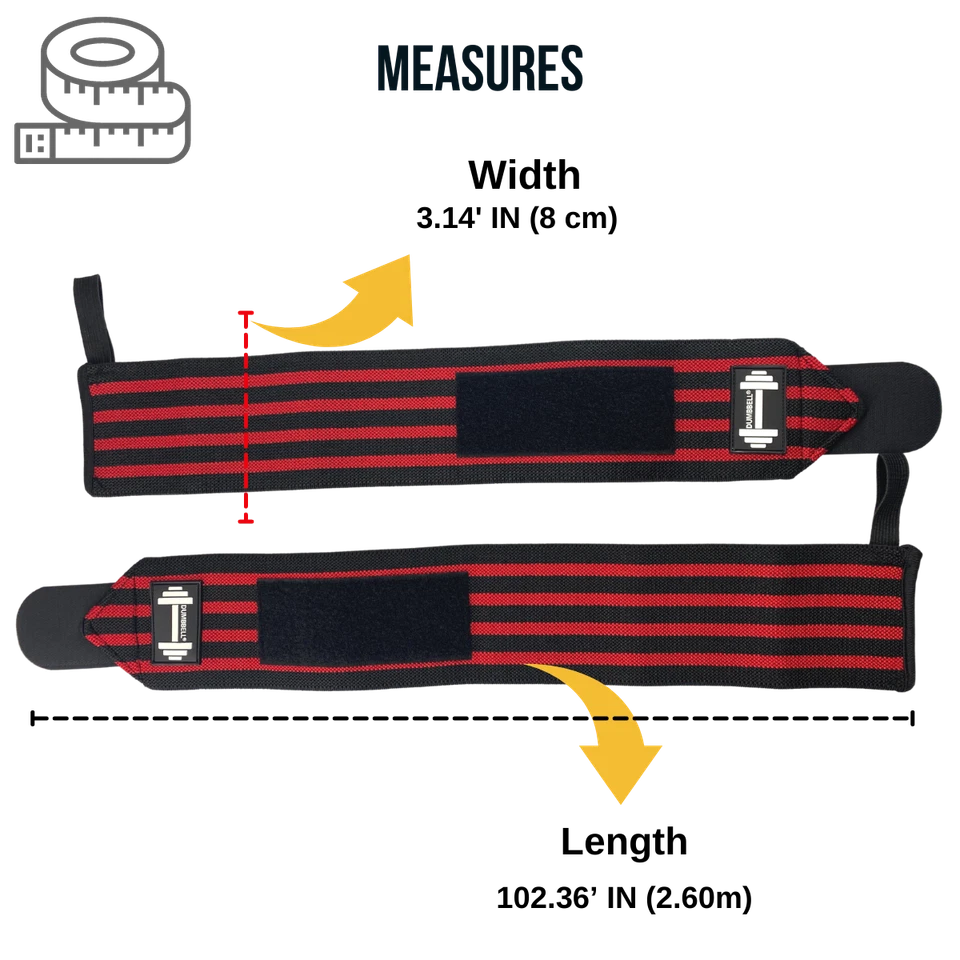 Wrap Wrist Band Brace Support Home Gym (2 Pair) - Image 3 of 3