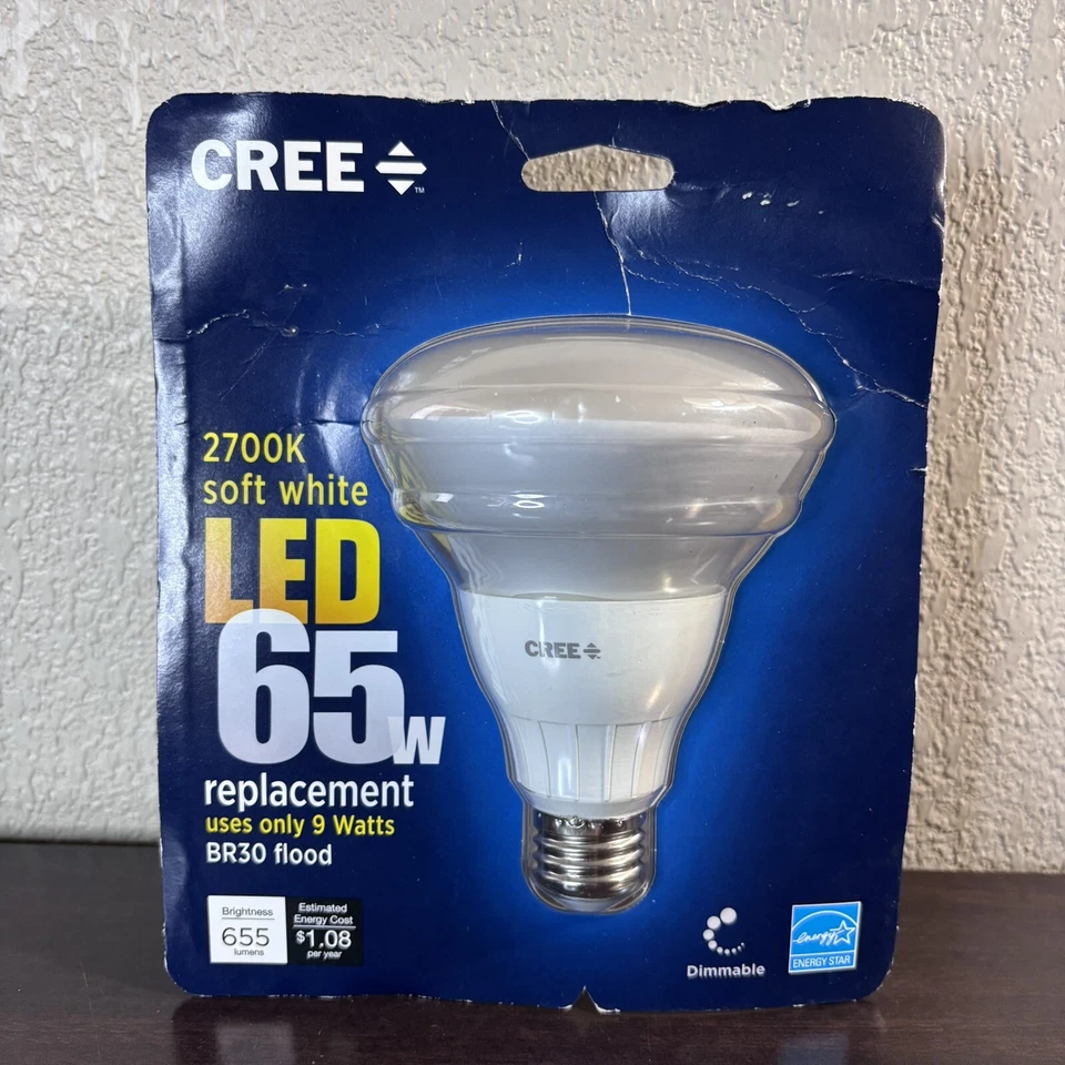 Cree 65W SOFT WHITE 2700K BR30 Dimmable LED Flood Light SHOWS COLORS -86% (1) - Image 2 of 4