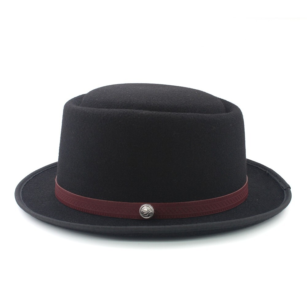 Unisex Men Women Classical Pork Pie Hat Retro Fedora Sunhat