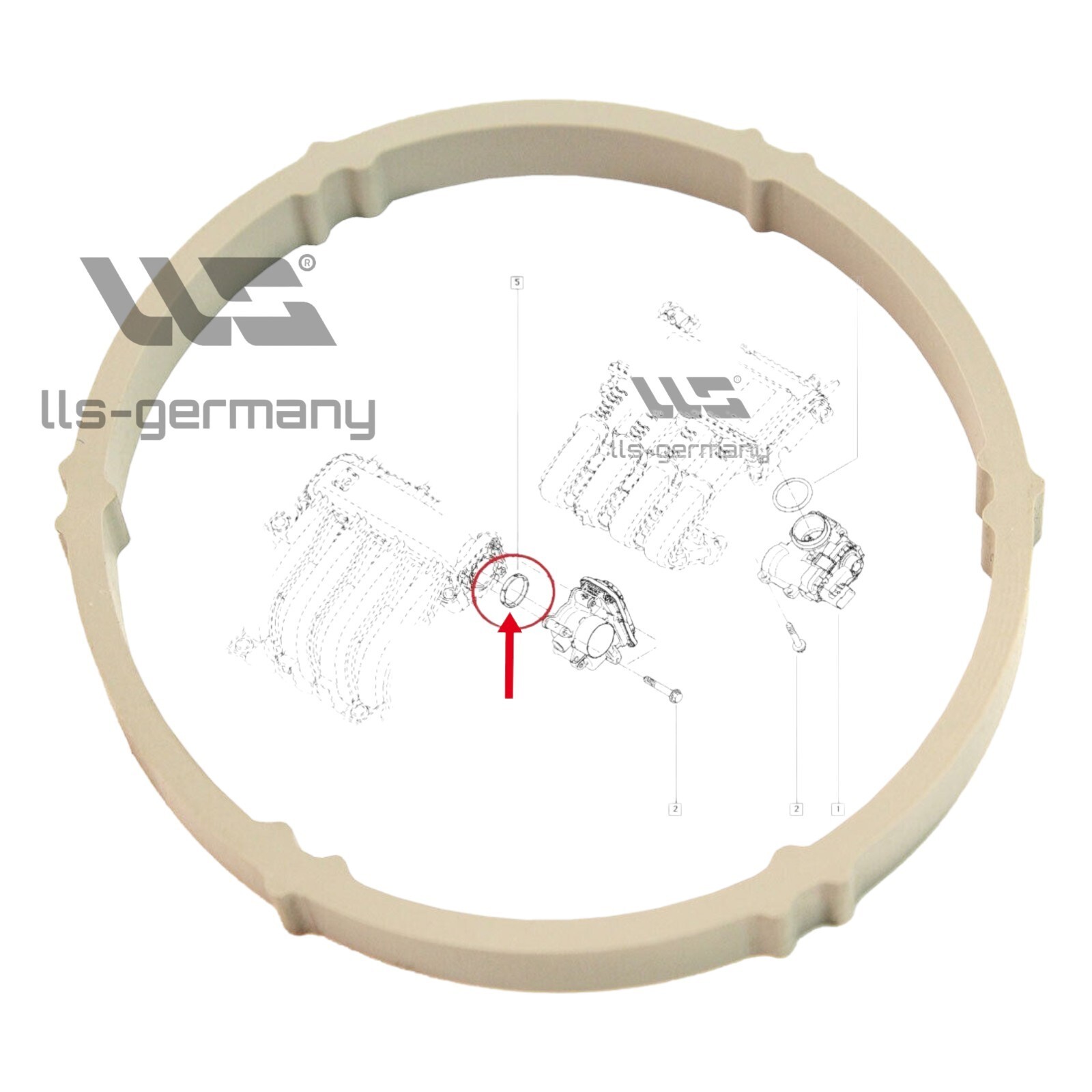Gasket for throttle body housing for Nissan Kubistar 1.2 16V 1661800QAH
