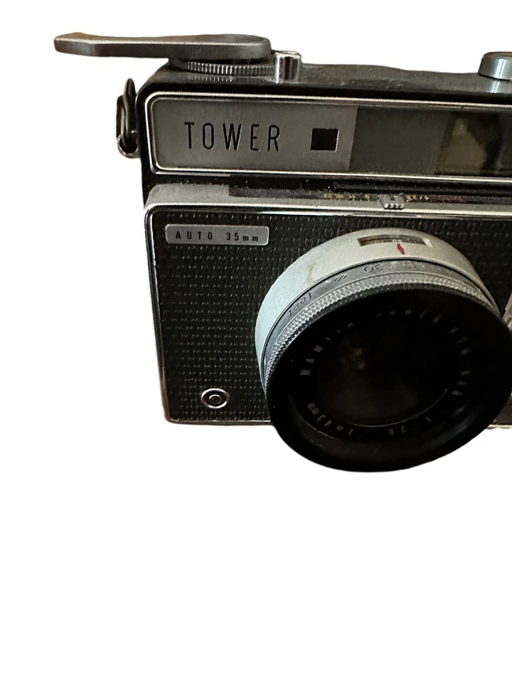 De colección Torre 41 Automático 35mm Cámara Sears Telémetro Flash Guía Japón Negro Foto 4 de 4