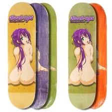Hook-Ups Misaki Beautiful Blossom 8.25" Assorted Stains Skateboard Deck