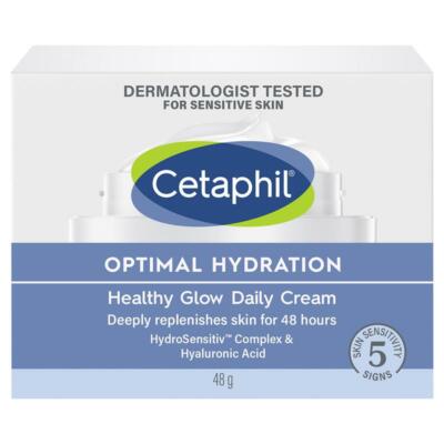 Cetaphil Optimal Hydration Healthy Glow Daily Cream Replenish Skin For 48hrs 48g