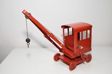 B32 1:16 ?? 18CM LONG TINPLATE TRI-ANG ENGLAND MOBILE CRANE RED EXC. COND. RARE!