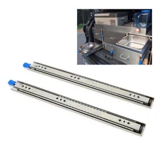18"-40" Heavy Duty Drawer Slides with Lock - Full Extension Ball Bearing 1 Pair