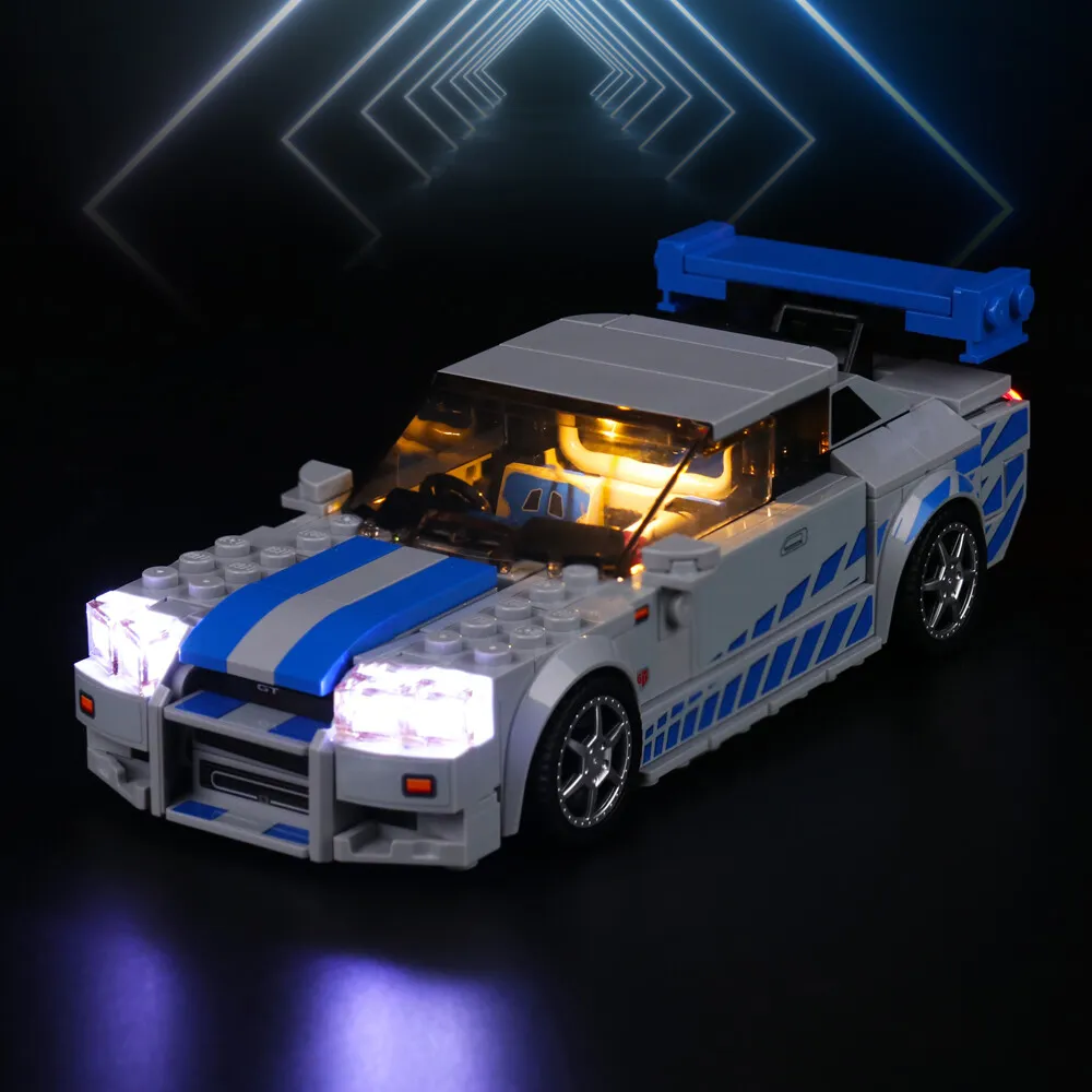 LocoLee LED Light Kit for Lego 76917 2 Fast 2 Furious Nissan Skyline GT-R  (R34)