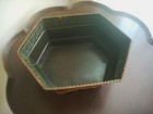 Metal Rustic Decorative Bowl 10.5" x 5"-6 sided-rustic decor braided edge — photo 10