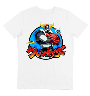 HERREN T-SHIRT WEISS GOLDORAK - UFO ROBO GRENDIZER T-SHIRT - GL BOUTIK