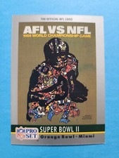 SUPER BOWL II 1990 PRO SET SUPER BOWL FOOTBALL CARD # 2 E9797