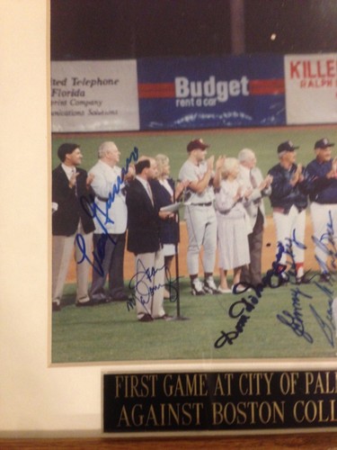 TED WILLIAMS, Bobby Doerr & other Red Sox signed 8"x10" photo PSA pre-certifed - Picture 3 of 6