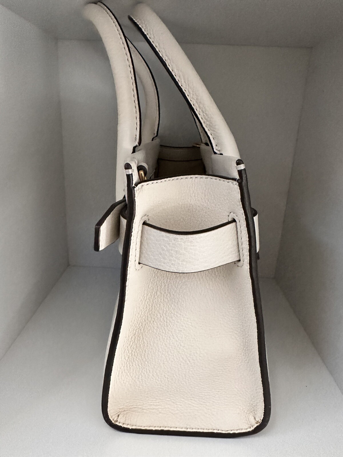 Tory Burch White Gemini Crossbody Leather Bag Goldtone Hardware eBay