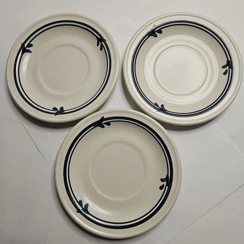 Pfaltzgraff Windsong Saucer Plates 6.25" Round Set Of 3 Heavy Duty Pottery 