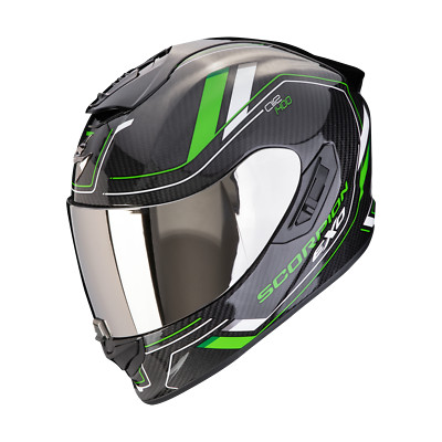 Helm Scorpion EXO-1400 Evo II Kohlenstoff Luft Mirage Schwarz Grün 2024