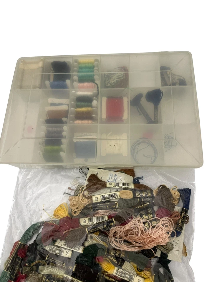 DMC Floss Lot Embroidery Thread Skeins 66 Set With Storage Box - Image 4 of 4