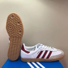 Adidas Samba OG Casual Sneakers 'White Burgundy Gum' IF3813 Mens Size 10.5