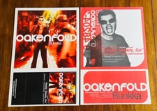 Techno Paul Oakenfold Bunkka 2002 Promo Poster 2-Sided RARE NEW OLD STOCK 12X18