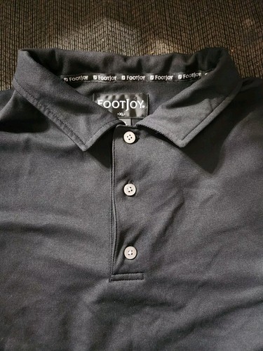 Footjoy Mens Short Sleeve Golf Polo Shirt Size XL Black - Picture 4 of 8
