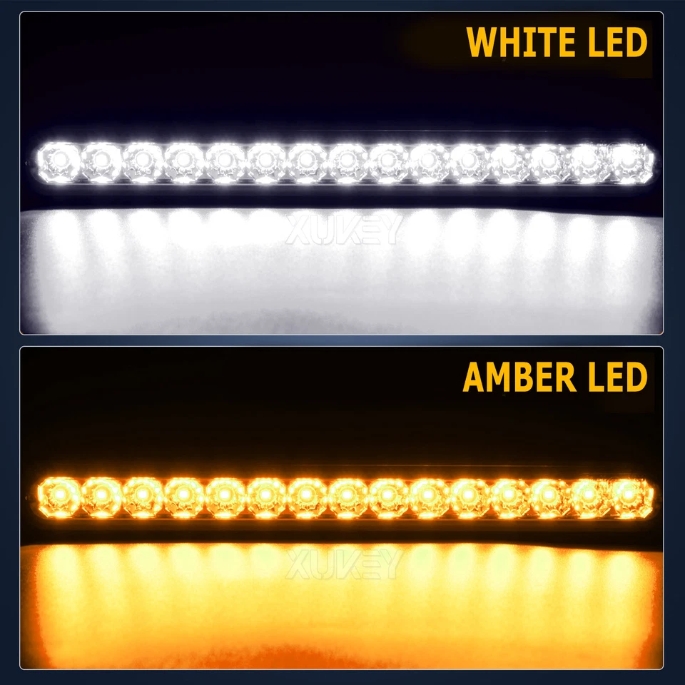 White/ Orange/ Red Side Marker Stop Rear Tail Brake Light Bar 12V 24V Car Truck - Image 4 of 4