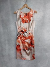 COAST DRESS 12, SATIN STRETCH OCCASION DRESS, PENCIL MIDI. RACES/WEDDING WEAR