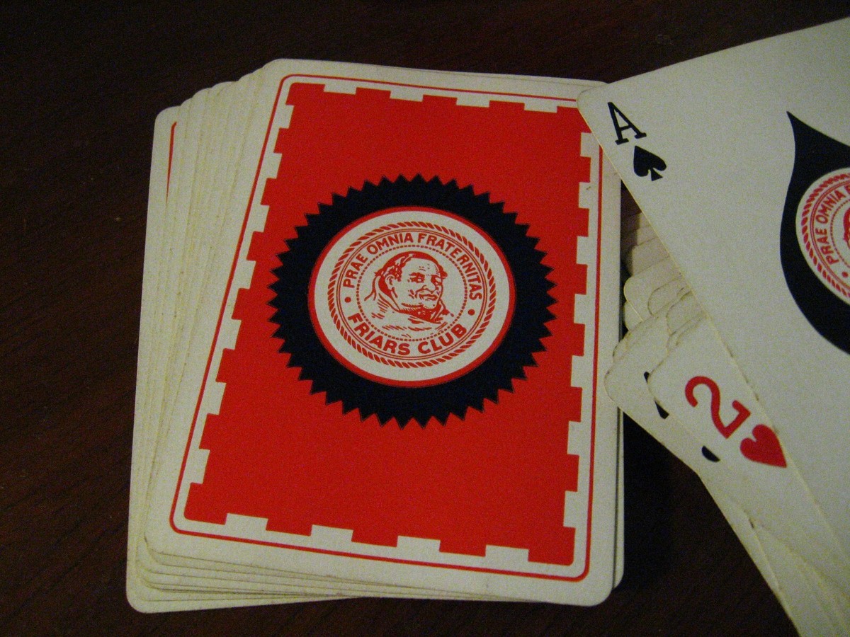 Friars Club Of California Vintage Playing Cards - Mid