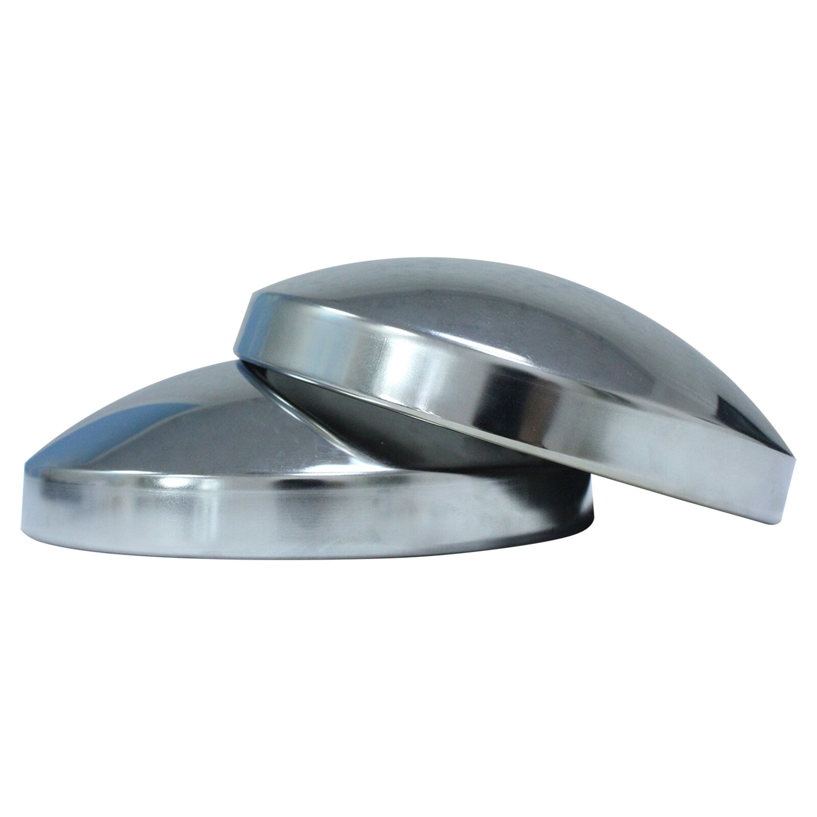 New 4 x Chrome Metal 8" Dome Style Hub Caps Dome Semi Truck Rear Wheel