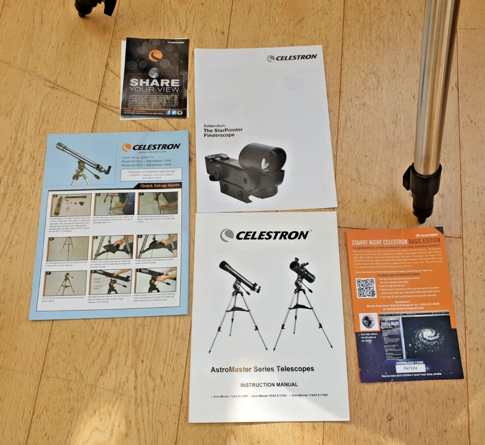 Celestron AstroMaster 70AZ Refractor Astronomical Telescope #21061 - VGC. - Image 4 of 4
