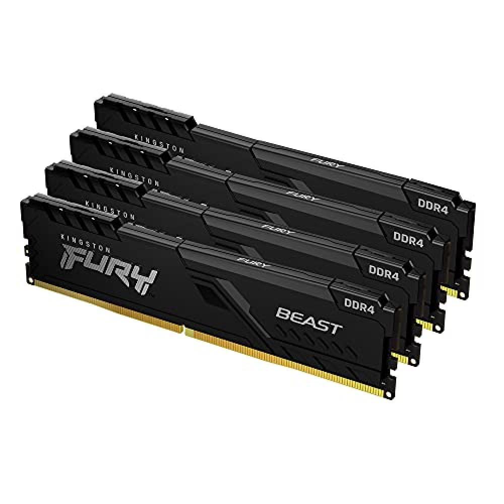 (TG. 32GB) Kingston FURY Beast 32GB (4x8GB) 3600MHz DDR4 CL18 Memoria Gaming Kit