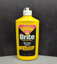 Vintage 1982 Brite Floor Cleaner 79% Full SC Johnson Wax For No Wax Floors