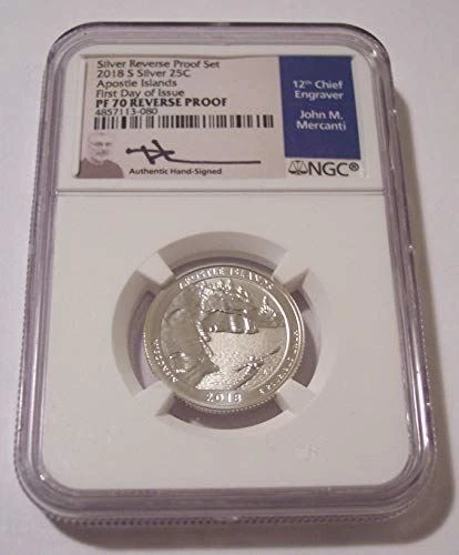 2018 S Silver Apostle Islands NP Quarter Reverse Proof PF70 NGC FDI Mercanti