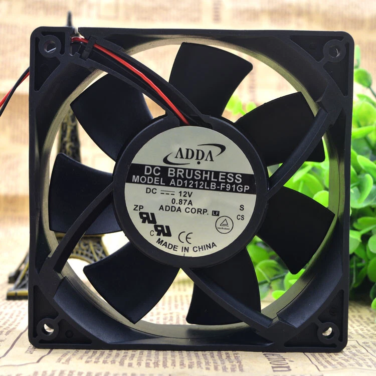 1pc ADDA AD1212LB-F91GP 12V 0.87A 12038 12CM Large Air Volume Cooling Fan - Image 2 of 4